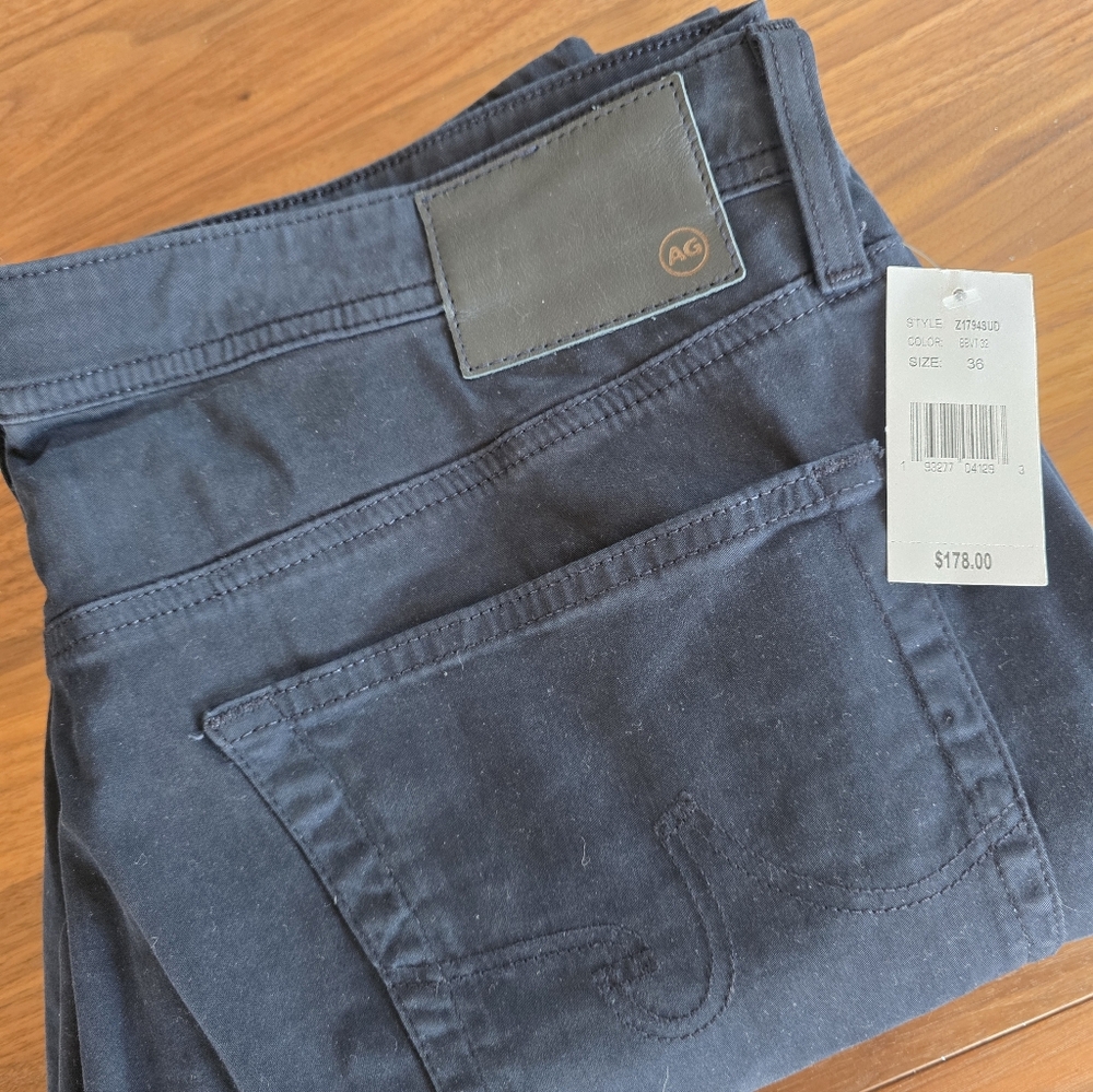 AG Adriano Goldschmied Everett Pants (Dark Navy/Ink Black Color) 36x32